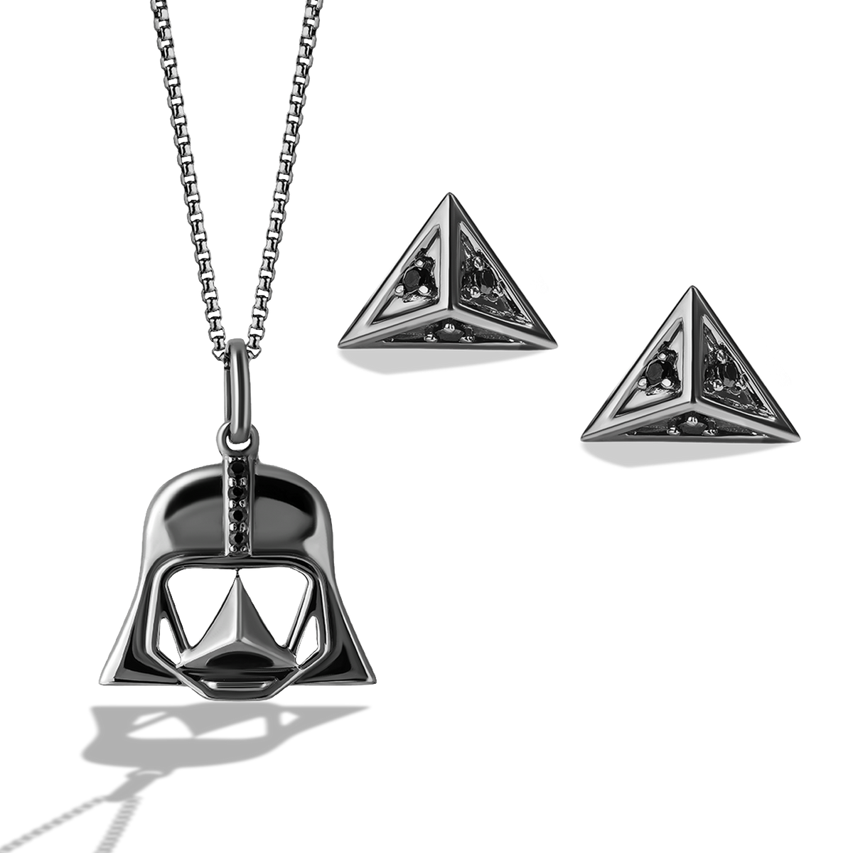 Black & Blue Uranium Accented Necklace & Earring Set | RoseFashionedDreams